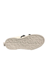 Dolce & Gabbana White Leather Portofino Low Top Sneakers Shoes