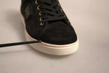 Dolce & Gabbana Black Logo Suede Leather Men Sneakers Shoes