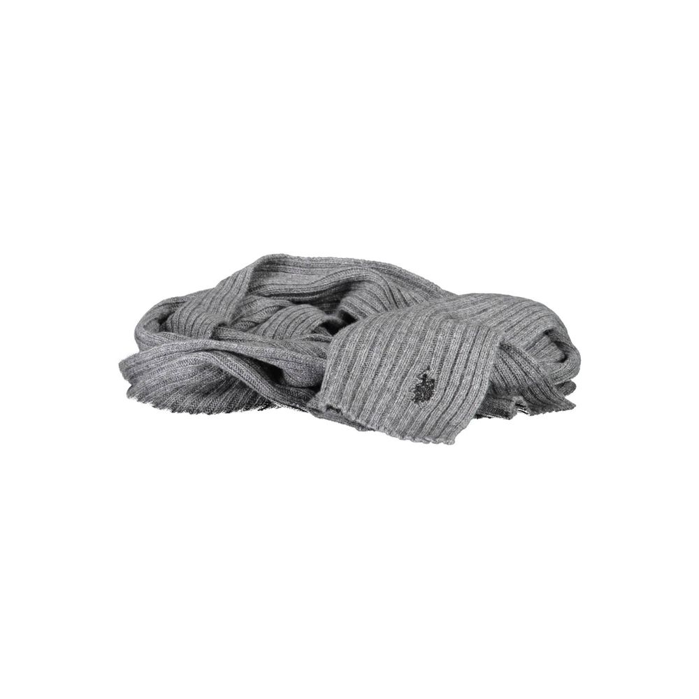 U.S. POLO ASSN. Gray Wool Mens Scarf