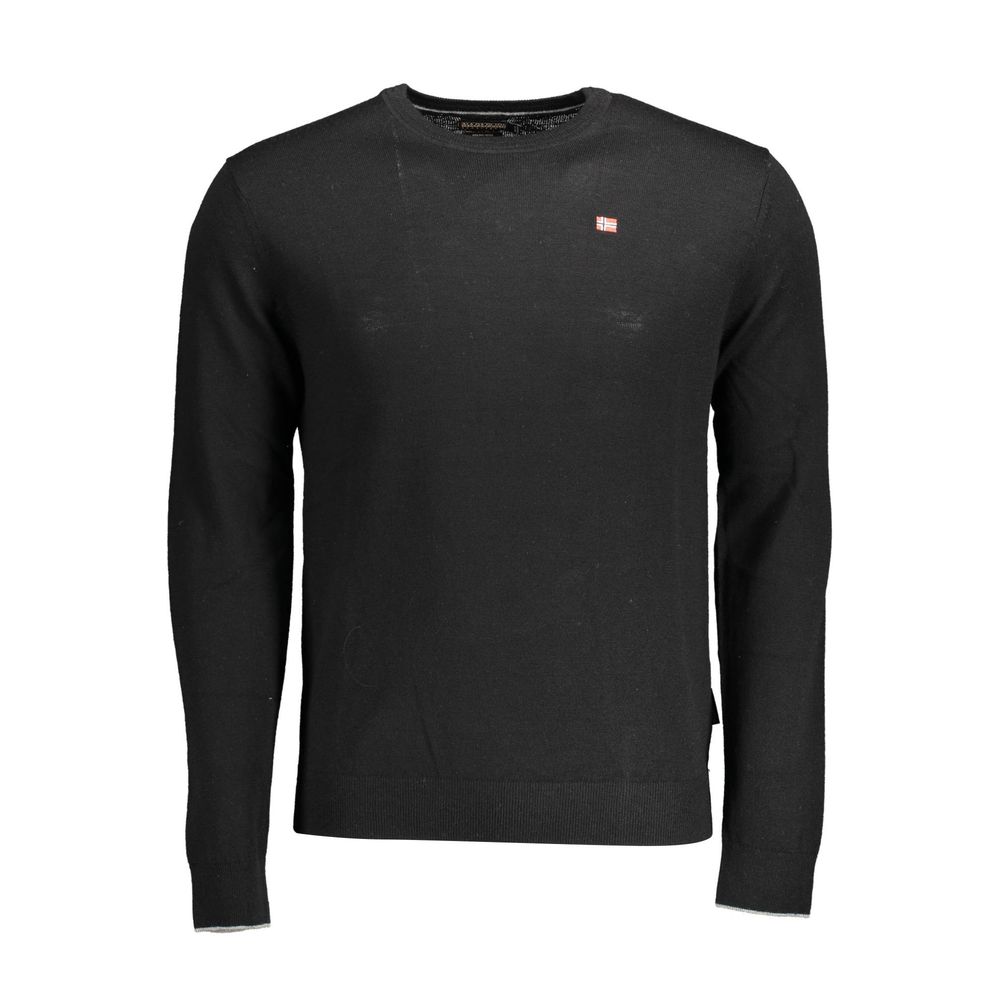 Napapijri Black Wool Men Sweater