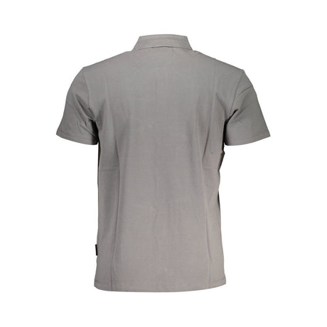 Napapijri Gray Cotton Men Polo Shirt