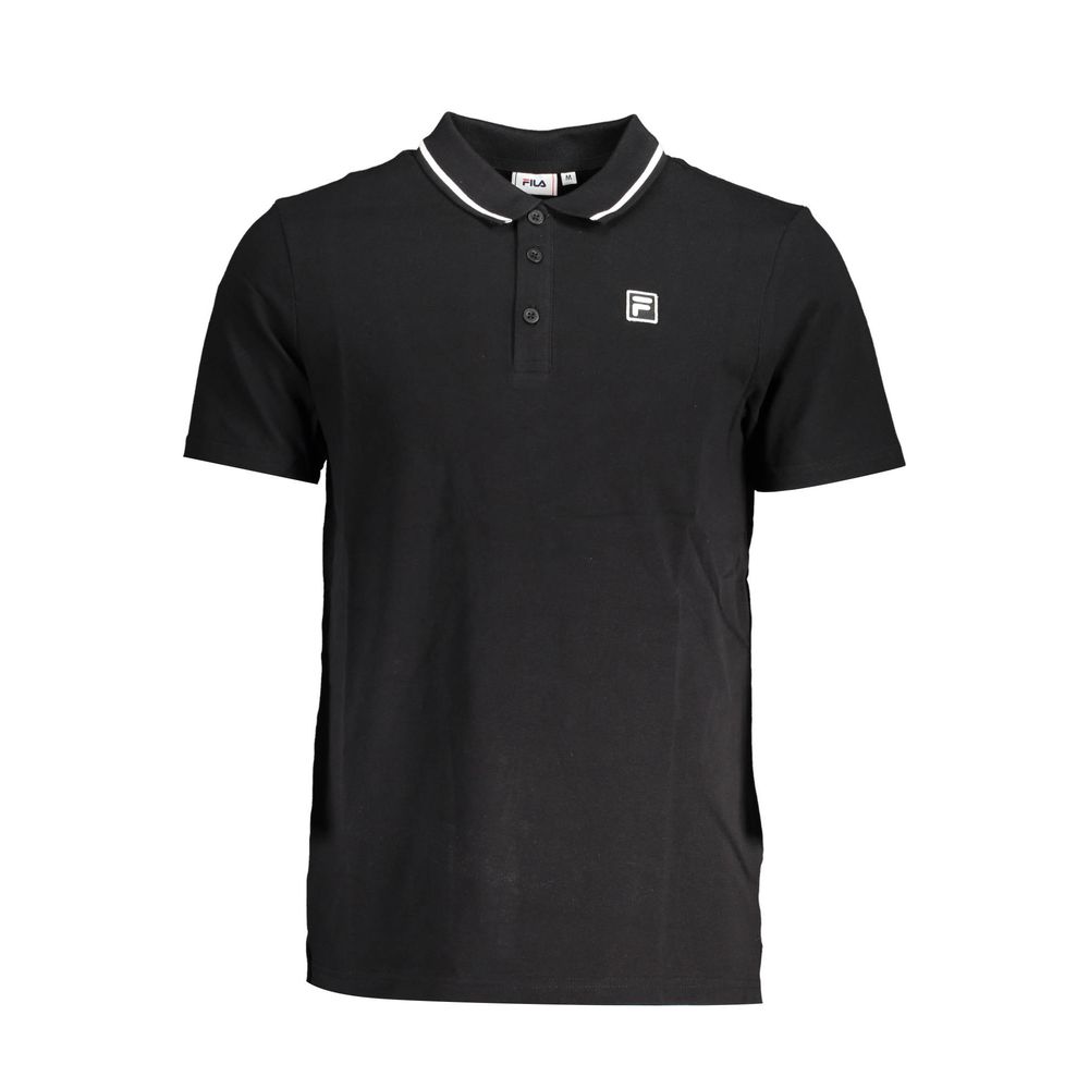 Fila Black Cotton Men Polo