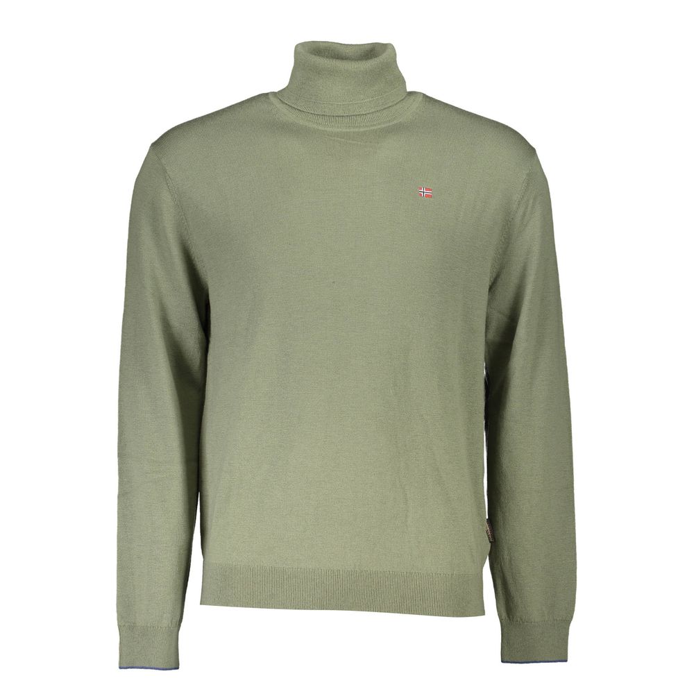 Napapijri Green Wool Men Sweater