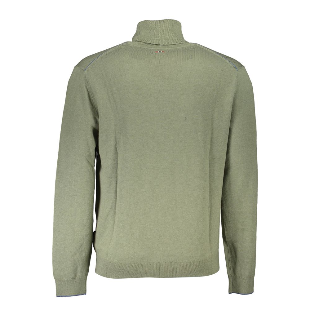 Napapijri Green Wool Men Sweater