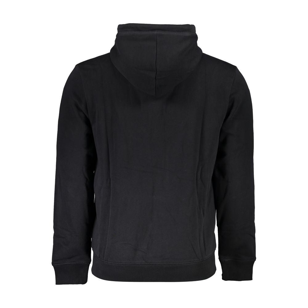 Napapijri Black Cotton Men Hooded Sweater