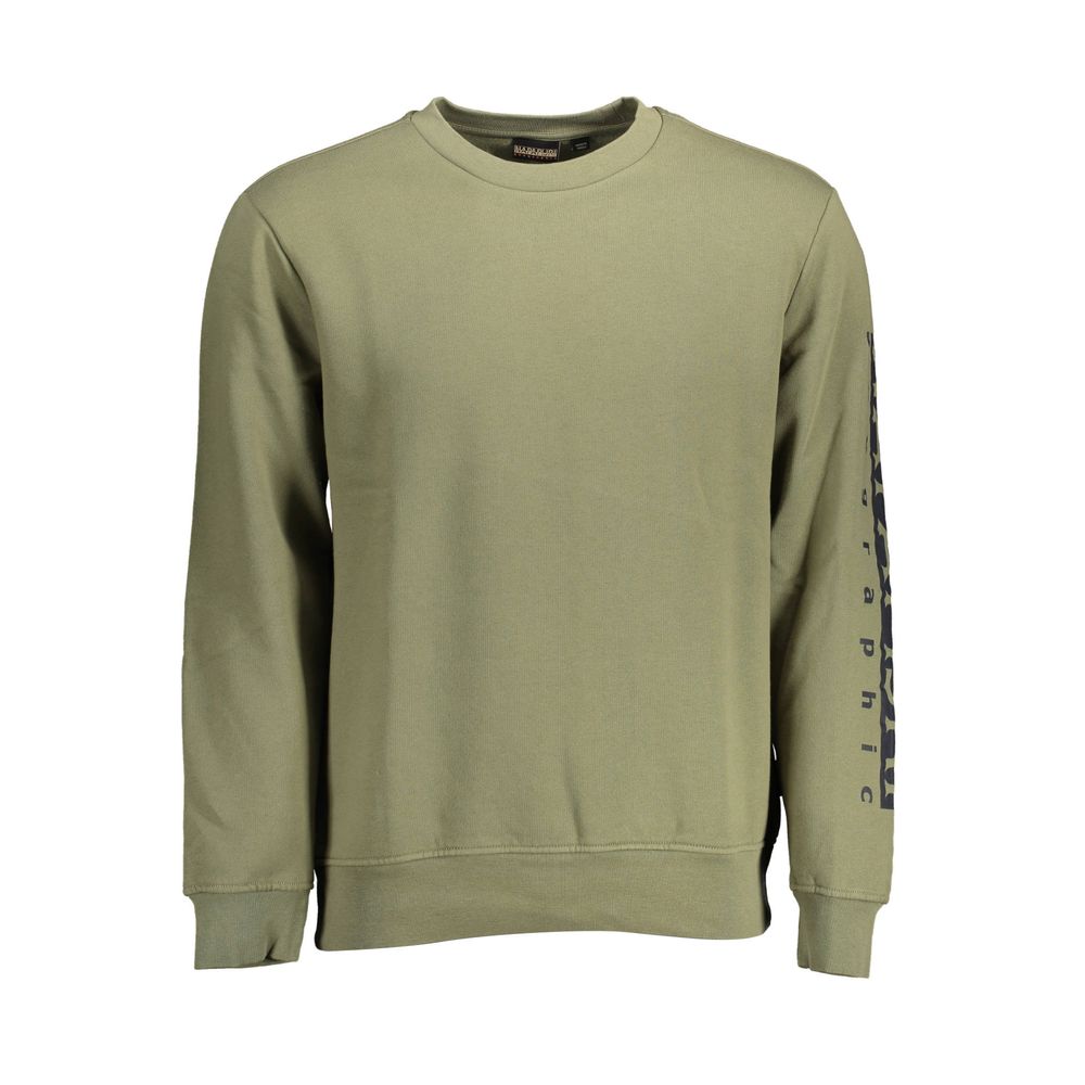 Napapijri Green Cotton Men Sweater