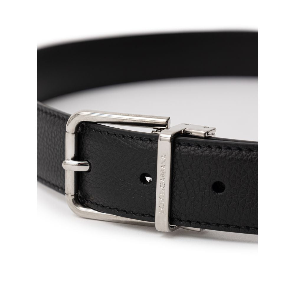 Dolce & Gabbana Black Leather Belt