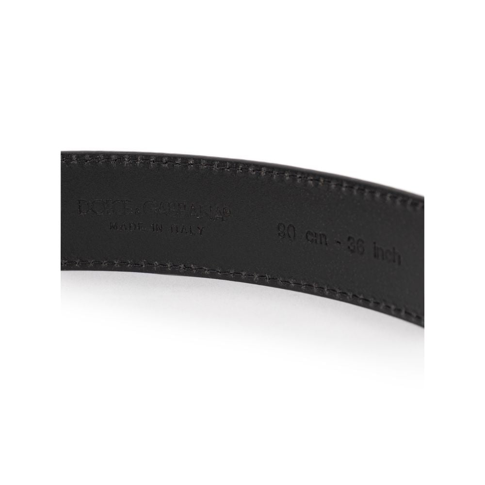 Dolce & Gabbana Black Leather Belt