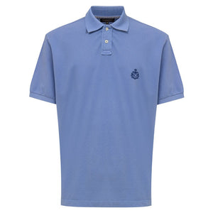 Canali Blue Cotton Polo Shirt