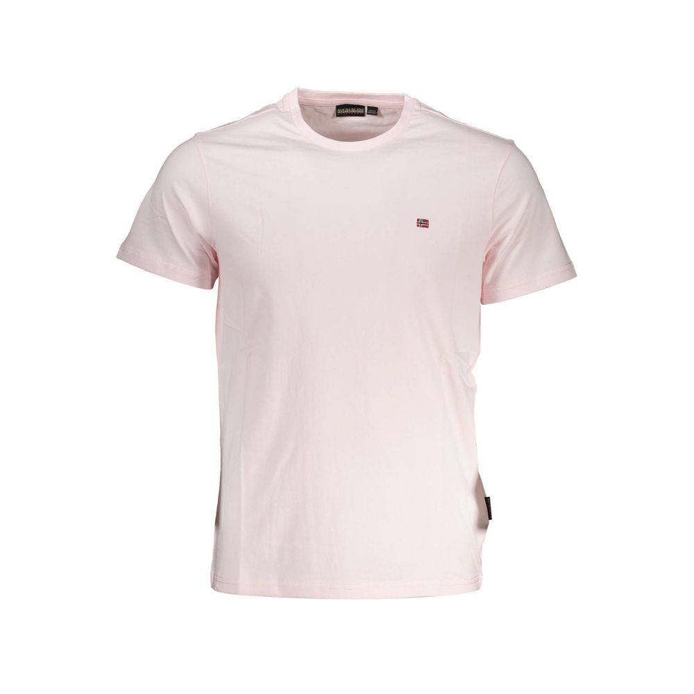 Napapijri Pink Cotton Men T-Shirt