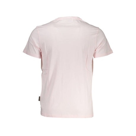 Napapijri Pink Cotton Men T-Shirt