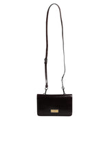 Dolce & Gabbana Maroon Horse Leather Logo Plaque Mini Crossbody Bag