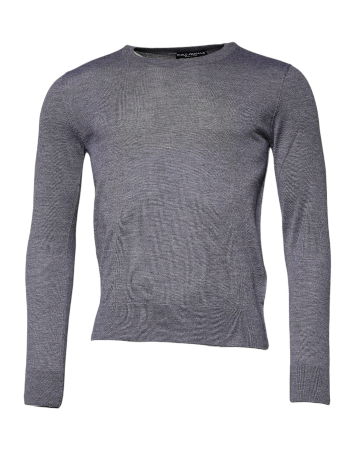 Dolce & Gabbana Gray Cashmere Crew Neck Pullover Sweater