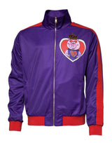 Dolce & Gabbana Purple Year Of The Pig Full Zip Bomber Sweater