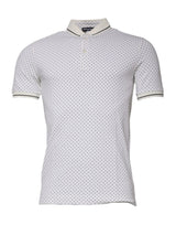 Dolce & Gabbana White Polka Dot Cotton Collared Polo T-shirt