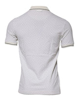 Dolce & Gabbana White Polka Dot Cotton Collared Polo T-shirt