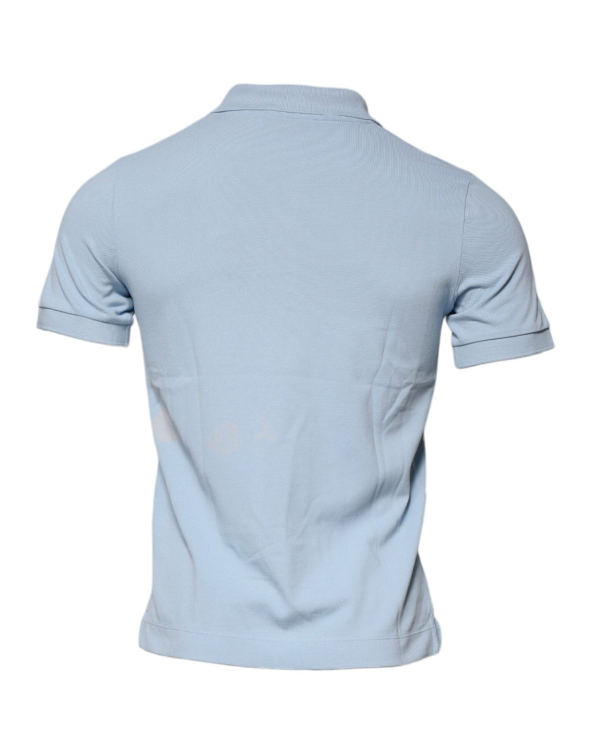 Dolce & Gabbana Blue Cotton Crown Collared Polo T-shirt