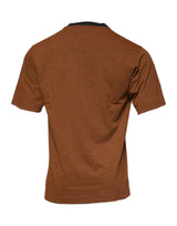 Dolce & Gabbana Brown DG Logo Polyester Crew Neck T-shirt