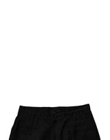 Dolce & Gabbana Black Cotton Casual Mid Waist Chino Shorts