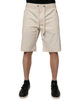 Dolce & Gabbana Off White Cotton Stretch Men Bermuda Shorts