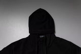 Dolce & Gabbana Black Logo Plaque Hooded Men Full Zip Sweater