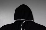 Dolce & Gabbana Black Wool Logo Hooded Sweatshirt Sweater