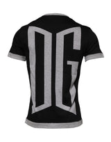 Dolce & Gabbana Black Logo Cotton Crew Neck Men Tee T-shirt