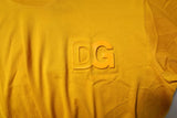 Dolce & Gabbana Dark Yellow Logo Cotton Men Crew Neck T-shirt