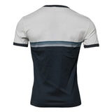 Dolce & Gabbana White Blue Logo Cotton Men Crew Neck T-shirt
