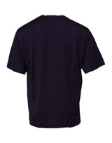 Dolce & Gabbana Navy Blue DG Logo Cotton Crew Neck T-shirt