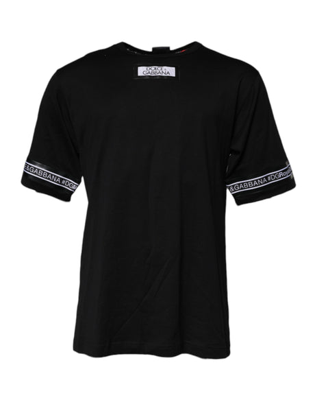 Dolce & Gabbana Black #DGMILLENNIALS Cotton Crew Neck T-shirt