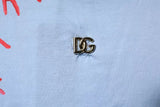 Dolce & Gabbana Light Blue Coral Cotton Men Crew Neck T-shirt