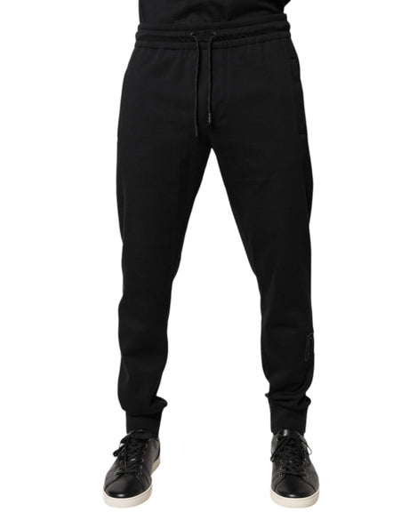 Dolce & Gabbana Black Cotton Jogger Jogging Pants