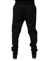 Dolce & Gabbana Black Polyester Men Jogger Sweatpants Pants