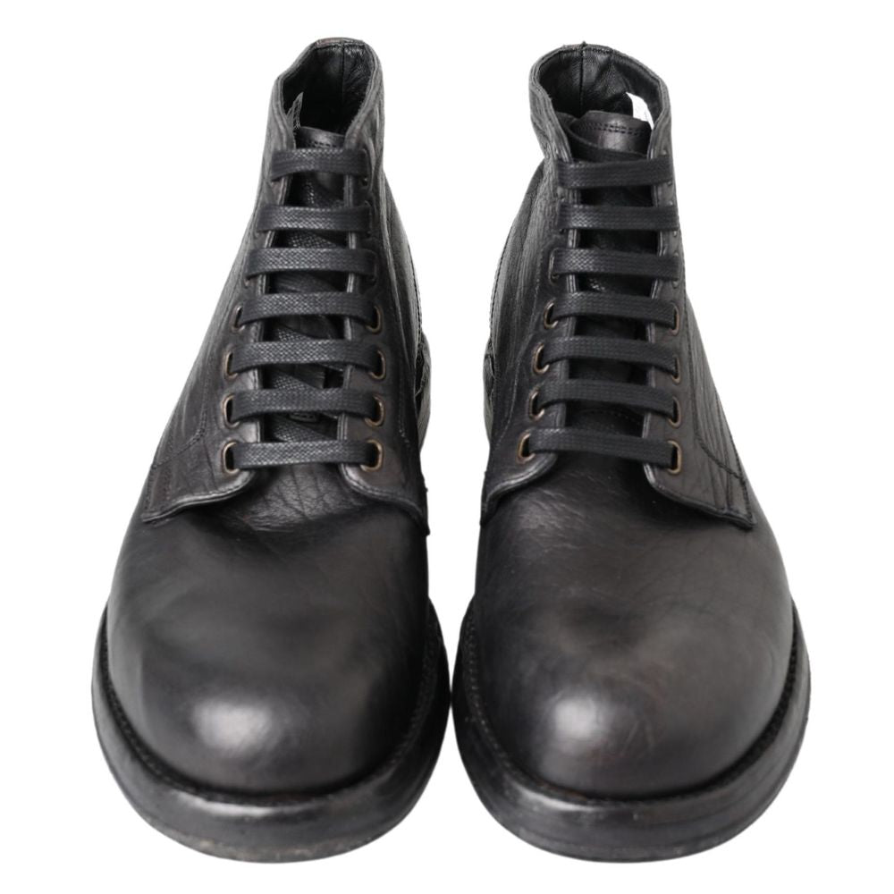 Dolce & Gabbana Black Horse Leather Boot