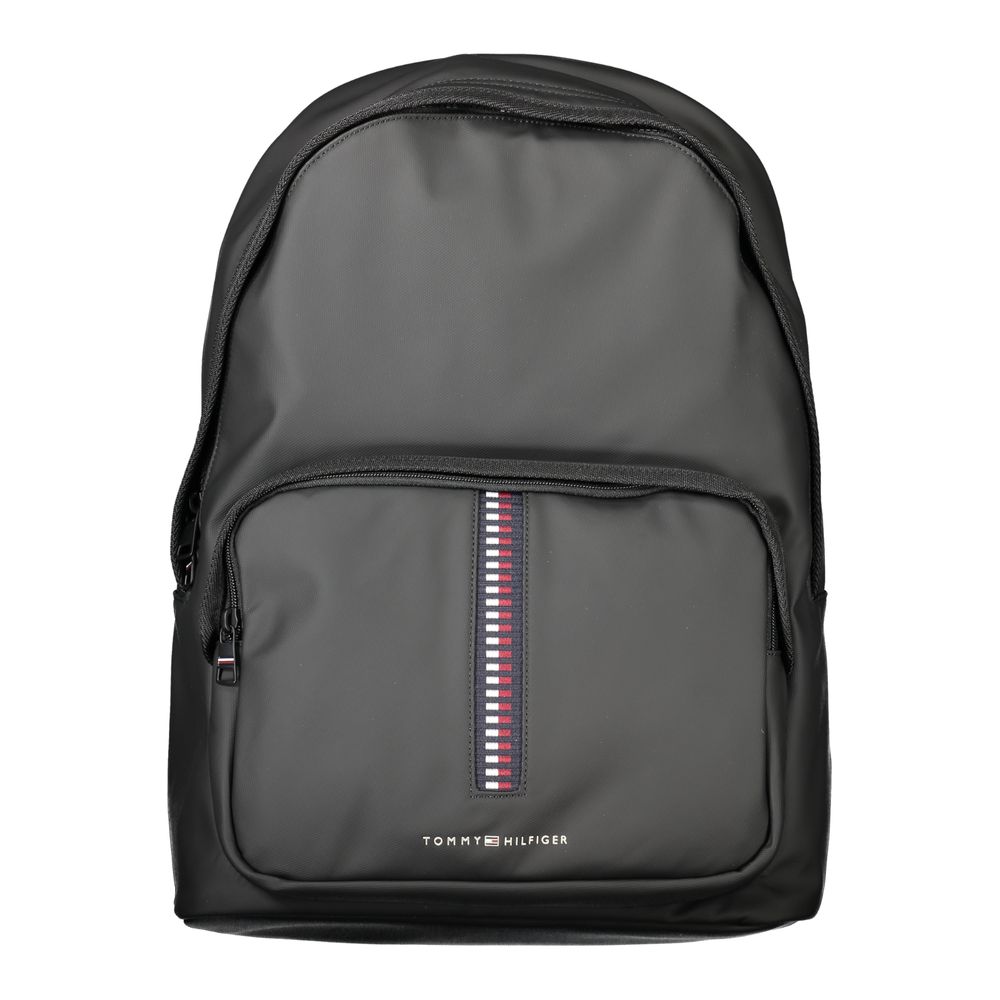 Tommy Hilfiger Black Polyethylene Men Backpack