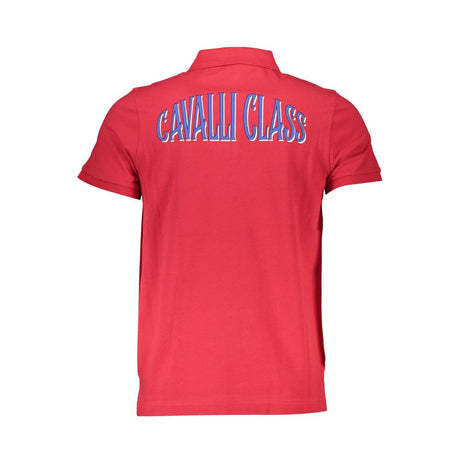 Cavalli Class Red Cotton Men Polo Shirt