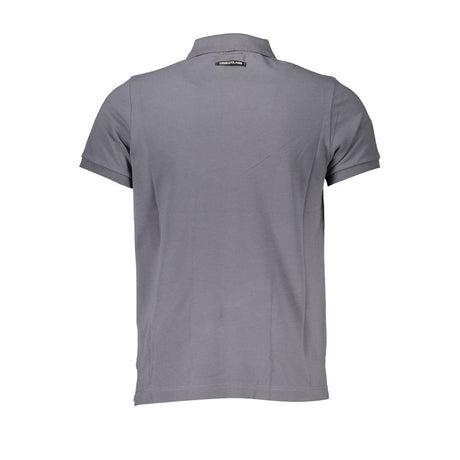 Cavalli Class Gray Cotton Men Polo Shirt