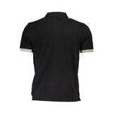 La Martina Sleek Black Polo with Subtle Contrasts