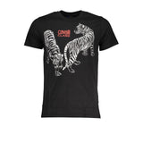 Cavalli Class Black Cotton T-Shirt