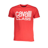 Cavalli Class Red Cotton T-Shirt