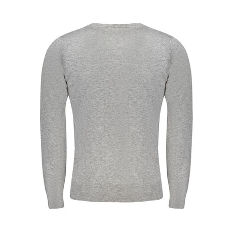 Cavalli Class Gray Viscose Men Sweater