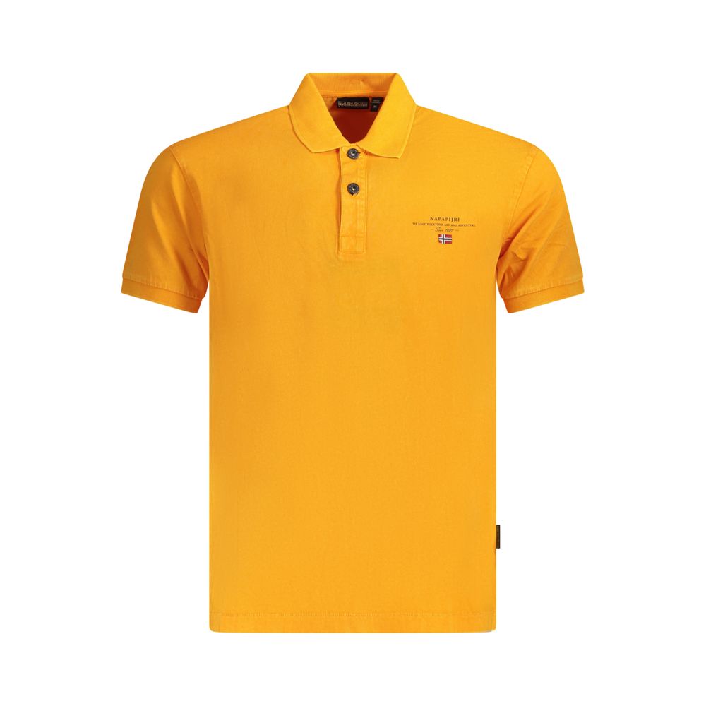 Napapijri Orange Cotton Men Polo Shirt