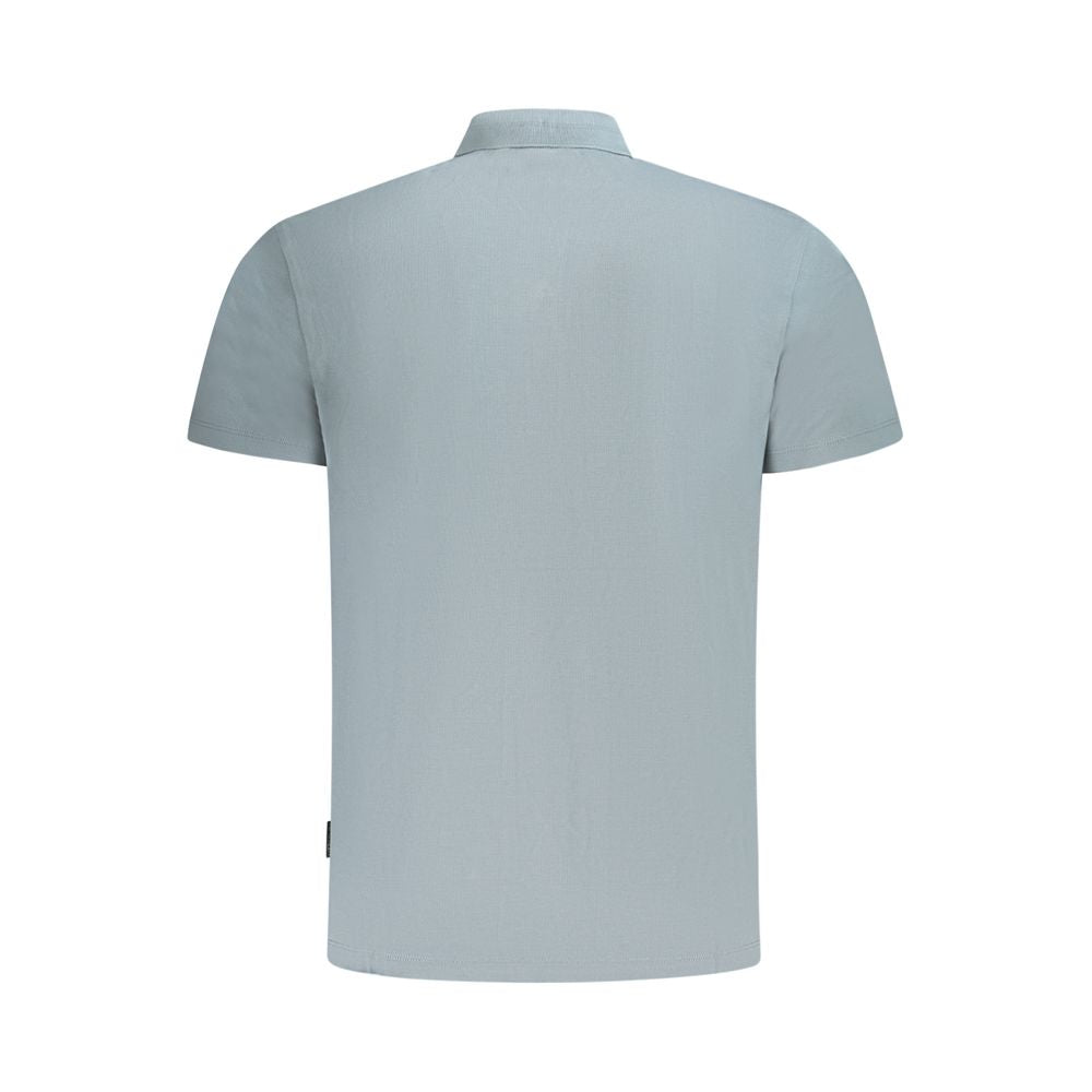 Napapijri Gray Cotton Men Polo Shirt