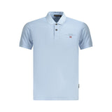 Napapijri Light Blue Cotton Men Polo Shirt