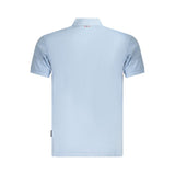 Napapijri Light Blue Cotton Men Polo Shirt