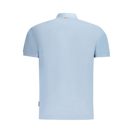 Napapijri Light Blue Cotton Men Polo Shirt