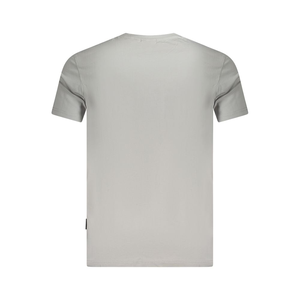 Napapijri Gray Cotton Men T-Shirt