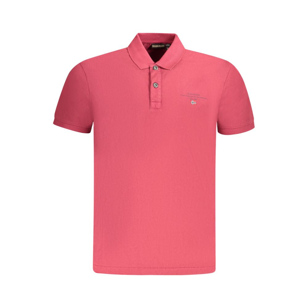 Napapijri Red Cotton Men Polo Shirt