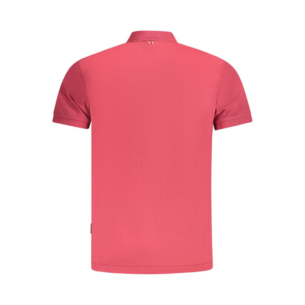 Napapijri Red Cotton Men Polo Shirt